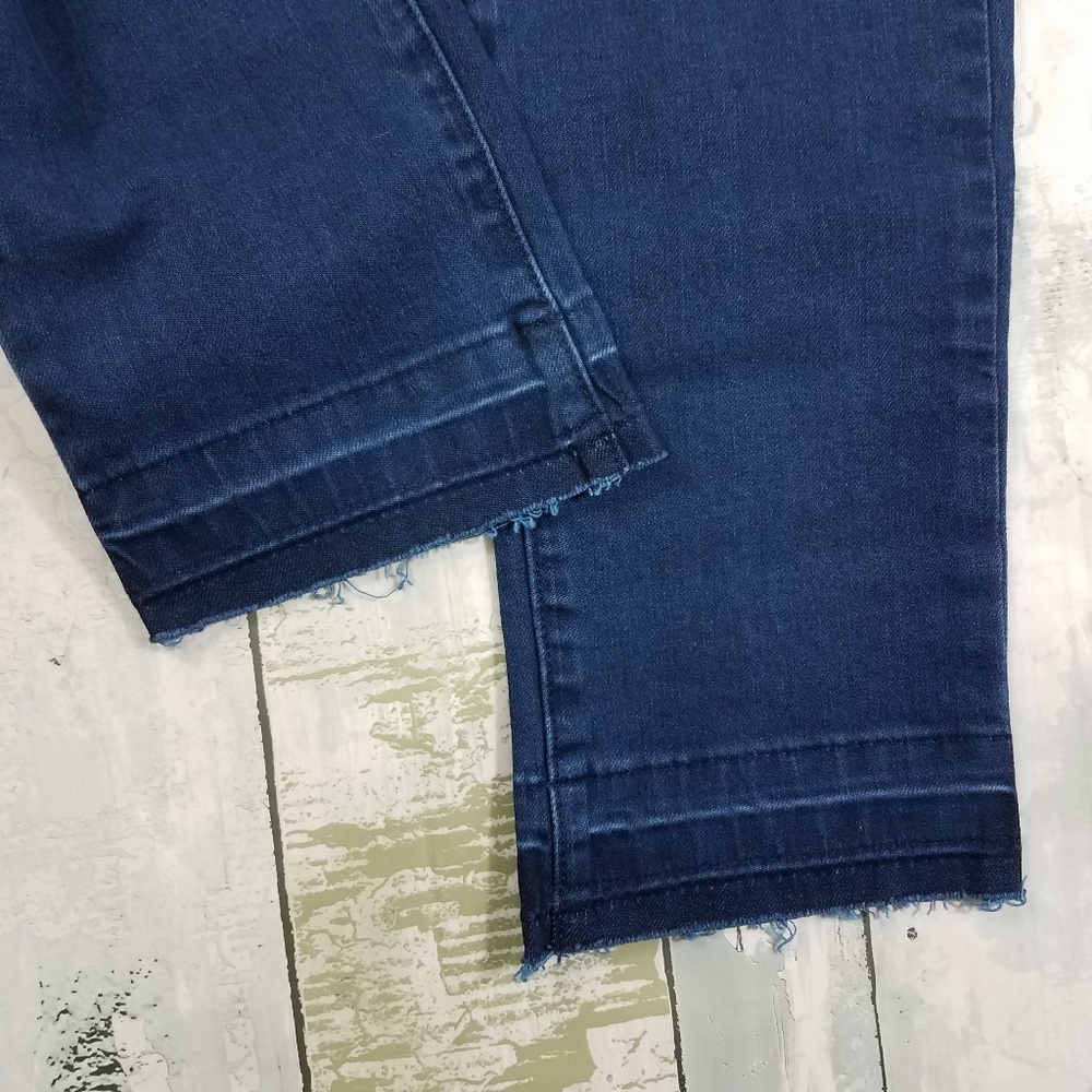 Michael Kors Izzy Skinny Released Hem Blue Jeans - Picture 4 of 8